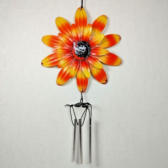 Trueliving Indoor Outdoor Multicolor Flower Wind Chime Sunflower Daisy Floral - Picture 2 of 10